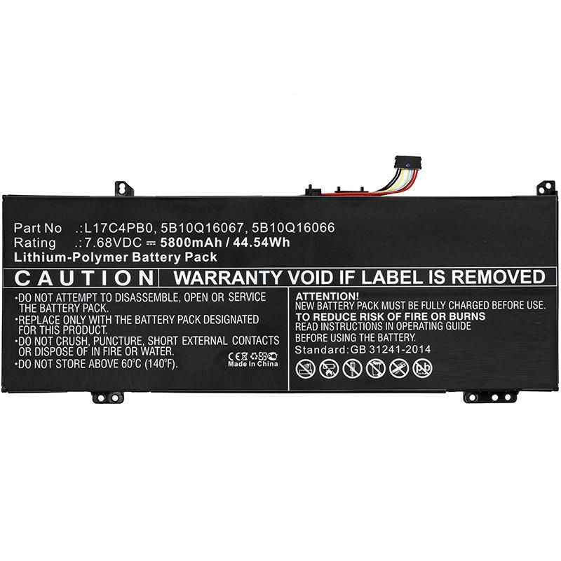 CoreParts Laptop Battery for Lenovo 44.08Wh 7.6V 5800mAh 45Wh Li-ion 7.68V 5800mAh Black, Lenovo Air 14, Flex 6-14, Flex 6-14, IdeaPad