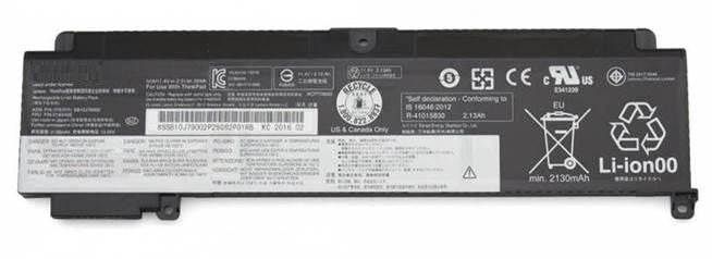 CoreParts Laptop Battery for Lenovo 22.80Wh 11.4V 2000mAh 23WH Li-Pol 11.4V 2Ah Black, Lenovo ThinkPad T460S, ThinkPad T470s