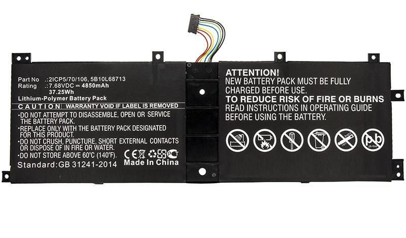 CoreParts Laptop Battery for Lenovo 37.25Wh 7.68V 4850mAh 37WH Li-Pol 7.68V 4.85Ah IdeaPad MIIX 510 12ISK, IdeaPad Miix 510-12IKB, IdeaPad