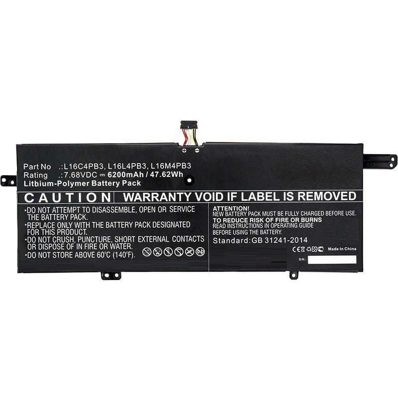 CoreParts Laptop Battery for Lenovo 47.62Wh 7.68V 6200mAh 47.62Wh Li-Pol 7.68V 6200mAh Black for Lenovo Notebook, Laptop IdeaPad 720s, IdeaPad