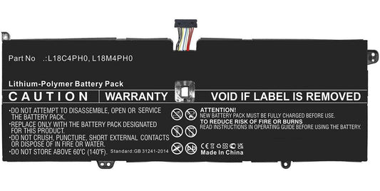 CoreParts Laptop Battery for Lenovo 57.99Wh 7.6V 7630mAh Battery for Lenovo Notebook, Laptop, 58Wh Li-Polymer 7.6V 7630mAh, Black for Yoga