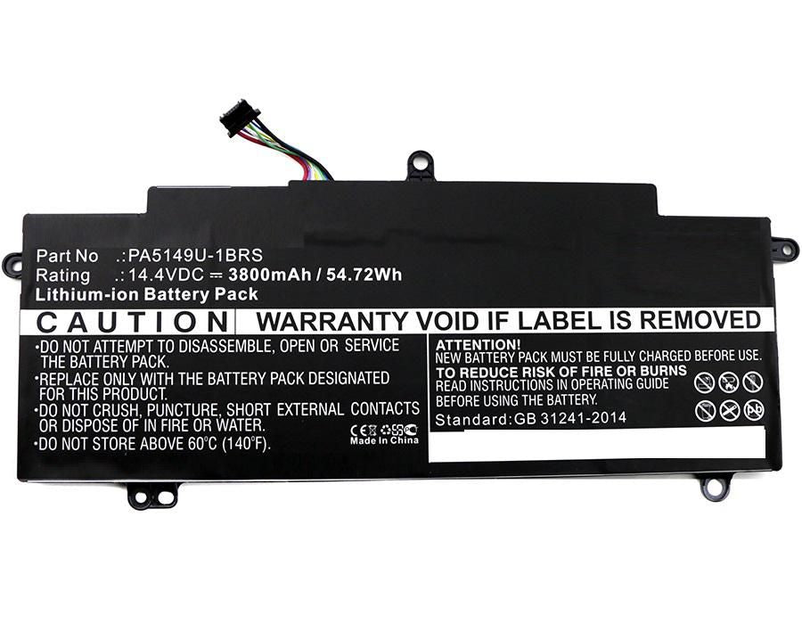 CoreParts Laptop Battery for Toshiba 55.00Wh 14.4V 3800mAh 55Wh Li-ion 14.4V 3800mAh Black, Tecra Z40-A-10K, Tecra Z40-A-10T, Tecra Z40-A-10X,