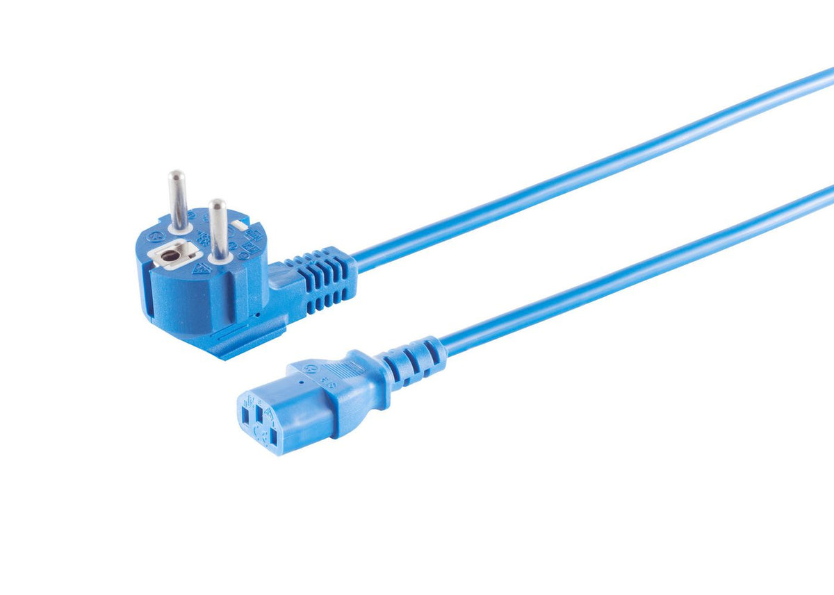 MicroConnect Power Cord Schuko Angled - C13 1.8m Blue MicroConnect Power Cord Schuko Angled - C13 1.8m Blue