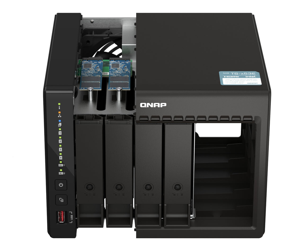 QNAP TS-453E NAS Tower Intel® Celeron® J6412 8 GB 0 TB QNAP QTS Black