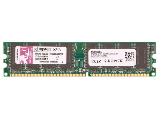 2-Power MEM1005A memory module 0.512 GB 1 x 512 GB DDR