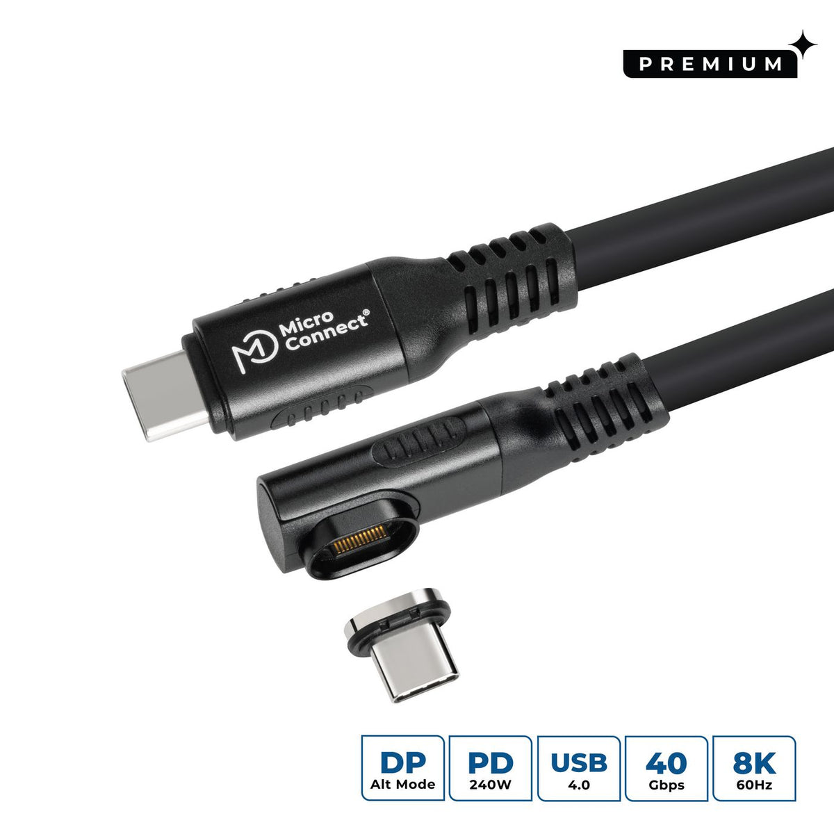 Microconnect MC-LS-USB4CC1.0-A USB cable USB4 Gen 3x2 1 m USB C 240 W Black