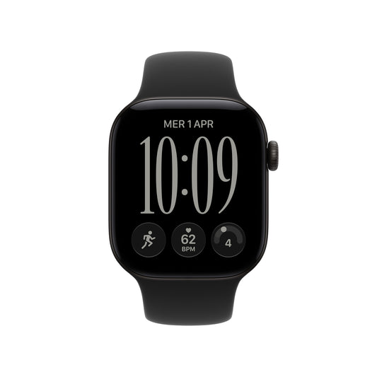 Apple Watch Series 12 GPS 42mm Black Aluminium Case with Black Sport Band - M/L