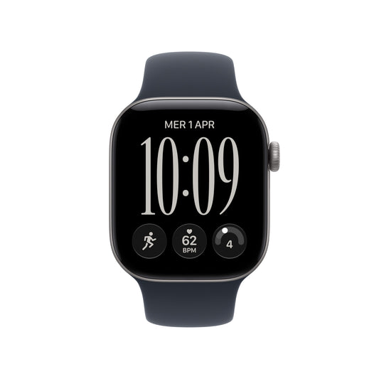 Apple Watch Series 12 GPS + Cellular 42mm Space Grey Aluminium Case with Navy Blue Sport Band - S/M