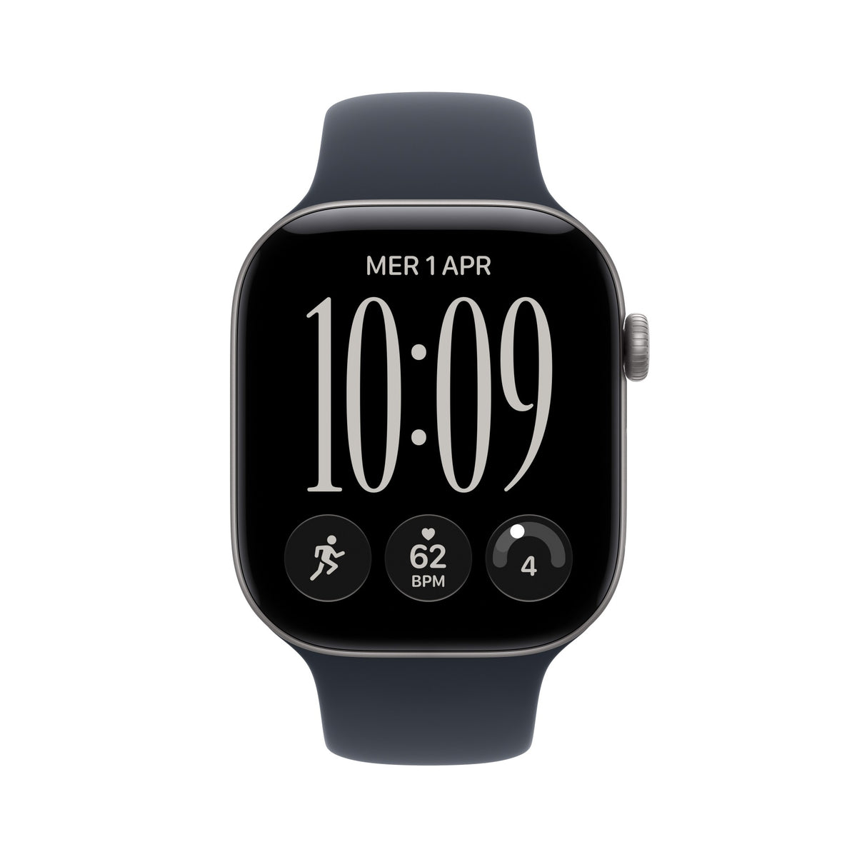 Apple Watch Series 12 GPS + Cellular 46mm Space Grey Aluminium Case with Navy Blue Sport Band - M/L