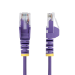 StarTech.com 2m Purple Slim CAT6 Ethernet Cable, Snagless, 100W PoE, UTP, LSZH, 28AWG Pure Bare Copper Wire, Slim RJ45 Network Patch Cord w/Strain Reliefs, Individually Tested