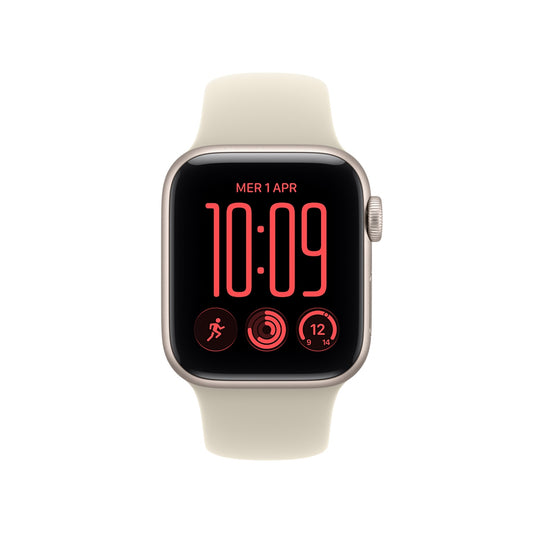 Apple Watch SE (3nd generation) SE 3 GPS 40mm Starlight Aluminium Case with Sand Sport Band - M/L