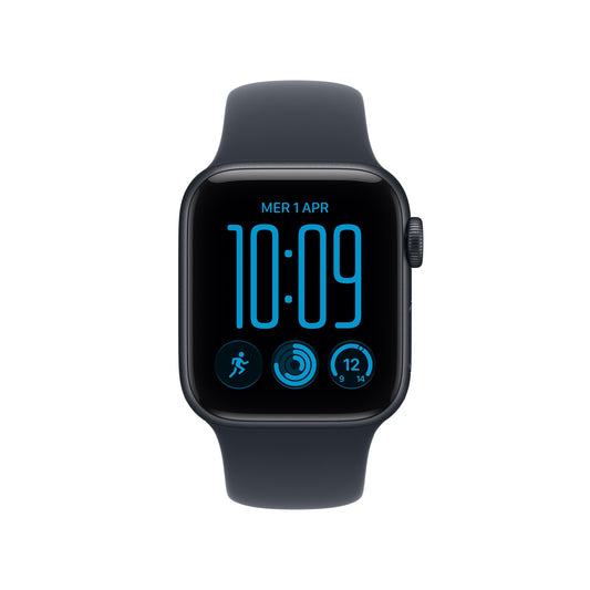 Apple Watch SE (3nd generation) SE 3 GPS + Cellular 40mm Midnight Aluminium Case with Navy Blue Sport Band - S/M