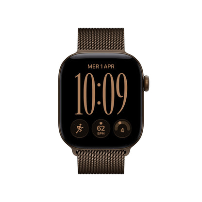Apple Watch Series 12 GPS + Cellular 42mm Dark Bronze Aluminium Case with Dark Bronze Milanese Loop