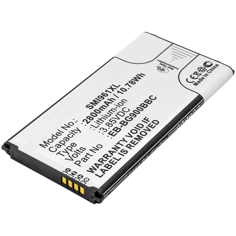 CoreParts Battery 10.64Wh Li-ion 3.8V 2800mAh, with NFC for Samsung Mobile 10.64Wh Li-ion 3.8V 2800mAh EB-BG900BBC, EB-BG900BBE, EB-BG900BBK,