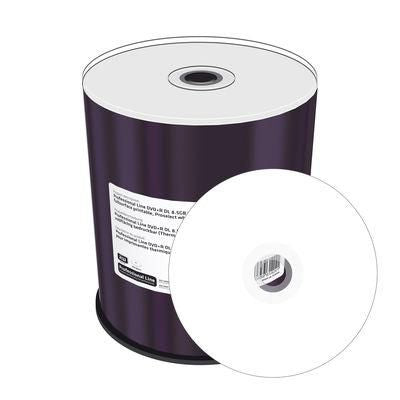 MediaRange Professional Line Dvd+R Double Layer 8.5Gb,240Min 8X Speed, Thermo Retransfer Fullsurface Printable, White, Cake 100
