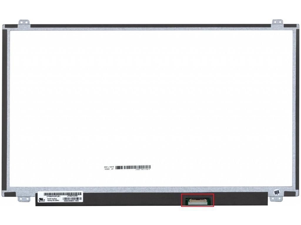 CoreParts 15,6" LCD FHD Matte 1920x1080 LED Screen, 30pins Bottom Right Connector, Top Bottom 4xBrackets, 5D10Q90268, M9P74, DNF8V, C1JFR,