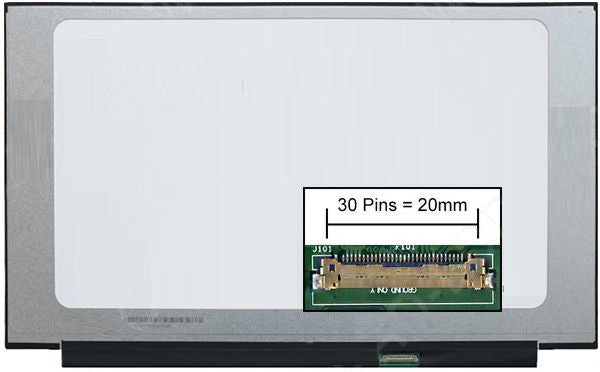 CoreParts 15,6" LCD FHD Matte 1920x1080 -350.7×216.2×3.2mm w/o metal &bracket LED Screen, 30pins Bottom Right Connector, No Brackets, IPS,