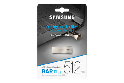 Samsung MUF-512BE USB flash drive 512 GB USB Type-A 3.2 Gen 1 (3.1 Gen 1) Silver