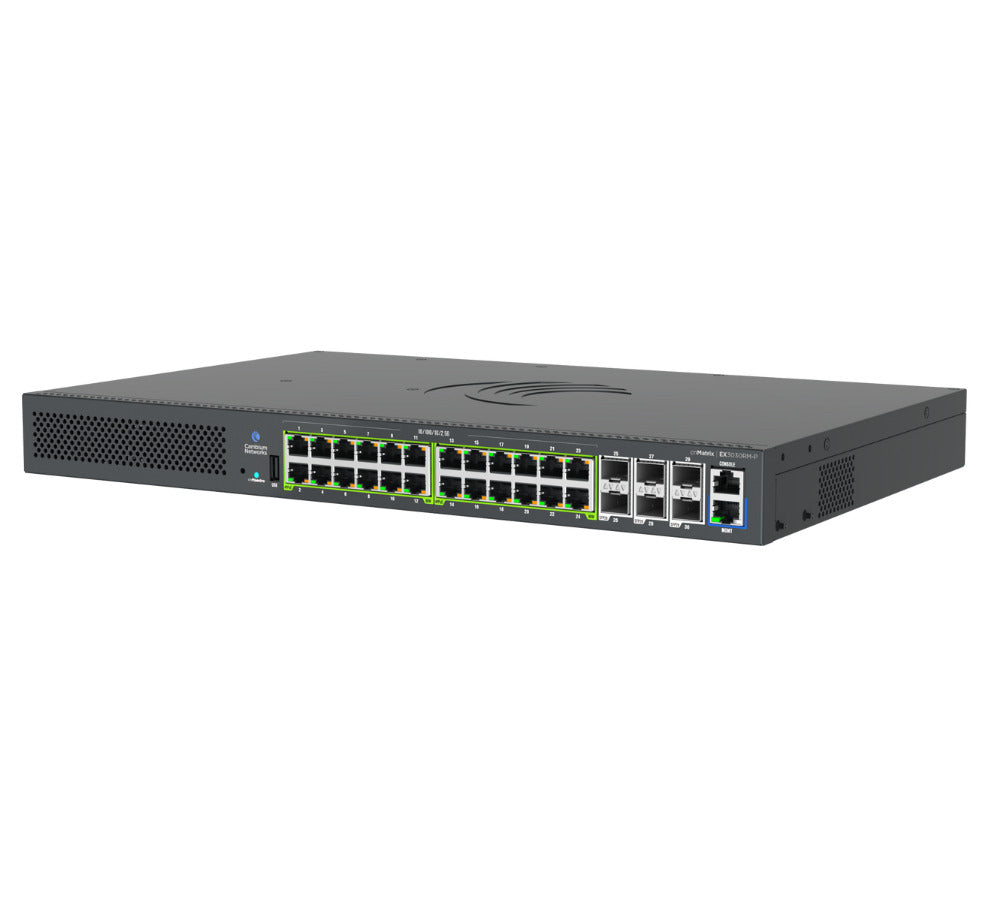 Cambium Networks cnMatrix EX3030RM-P Managed L2/L3 2.5G Ethernet (100/1000/2500) 1U Black