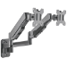 Manhattan Dual Wall Mount for TV & Monitors (Full Motion Gas Spring), For screens 17" to 32", VESA compatibility: 75x75mm and 100x100mm - check the dimensions of the four mounting holes on back of screen to ensure it fits, Max 8kg each, Black, Bracket