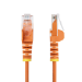 StarTech.com 15m Orange Slim CAT6 Ethernet Cable, Snagless, 100W PoE, UTP, LSZH, 28AWG Pure Bare Copper Wire, Slim RJ45 Network Patch Cord w/Strain Reliefs, Individually Tested