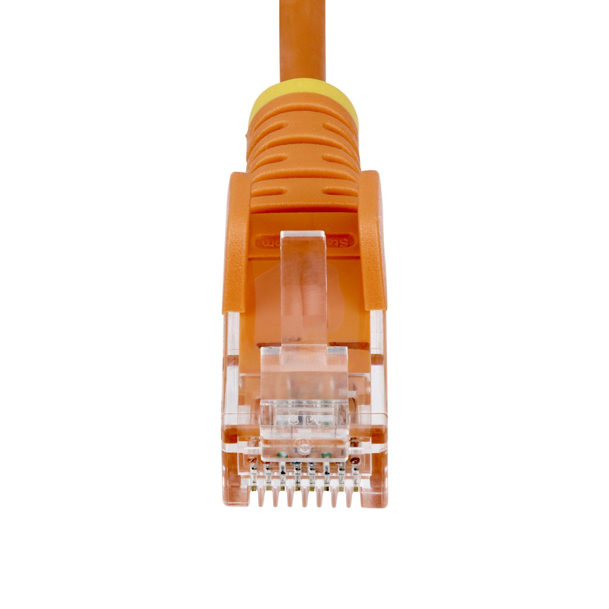 StarTech.com 50cm Orange Slim CAT6 Ethernet Cable, Snagless, 100W PoE, UTP, LSZH, 28AWG Pure Bare Copper Wire, Slim RJ45 Network Patch Cord w/Strain Reliefs, Individually Tested