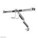Neomounts NM-D775DX3SILVER Monitor arm 17-27" - gas spring - Topfix - 180°-stop