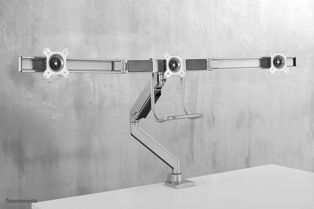 Neomounts NM-D775DX3SILVER Monitor arm 17-27" - gas spring - Topfix - 180°-stop