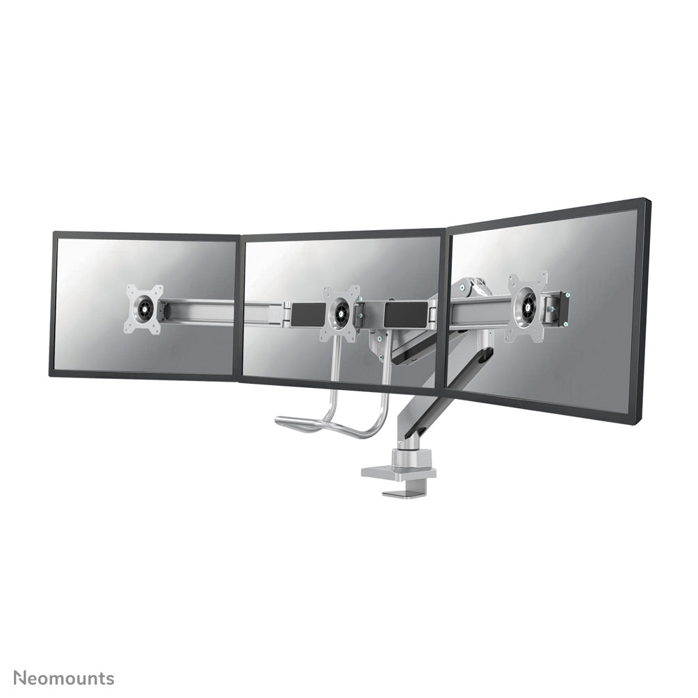 Neomounts NM-D775DX3SILVER Monitor arm 17-27" - gas spring - Topfix - 180°-stop