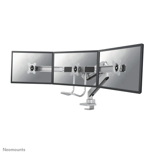 Neomounts NM-D775DX3SILVER Monitor arm 17-27" - gas spring - Topfix - 180°-stop
