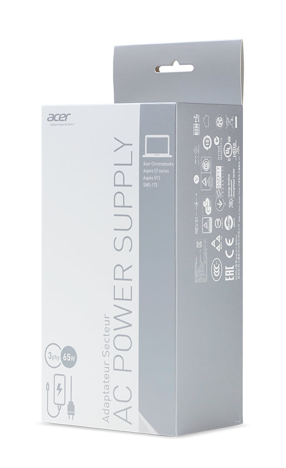 Acer AC Adapter 65W power adapter/inverter Indoor Black