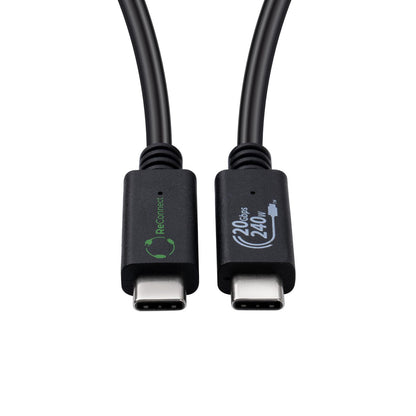 Microconnect ECO-USB3.2CC0.25 USB cable USB 3.2 Gen 2x2 0.25 m USB C Black