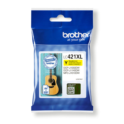 Brother LC-421XLY Ink cartridge yellow, 500 pages ISO/IEC 24711 for Brother DCP-J 1050