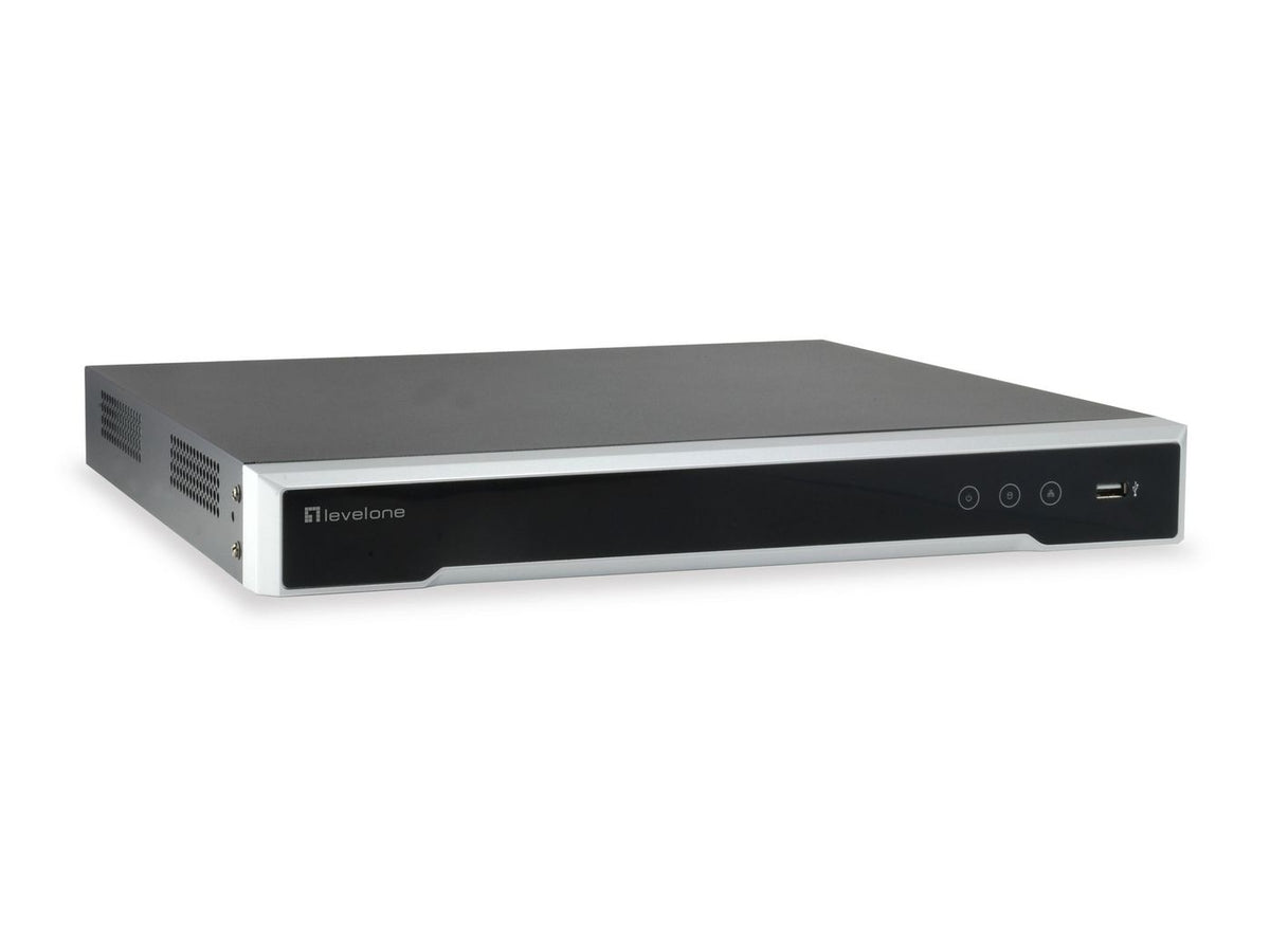 LevelOne 8CH NVR 8-PORT POE IEEE 802.3A GEMINI 8-Channel PoE Network Video Recorder, 8 PoE Outputs, H.265, 8 channels, 3840 x 2160 pixels,