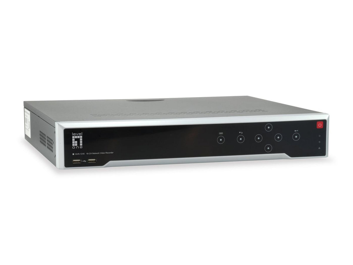 LevelOne 16-CH NETWORK VIDEO RECORDER GEMINI 16-Channel Network Video Recorder, H.265, 16 channels, 3840 x 2160 pixels, 128 user(s),