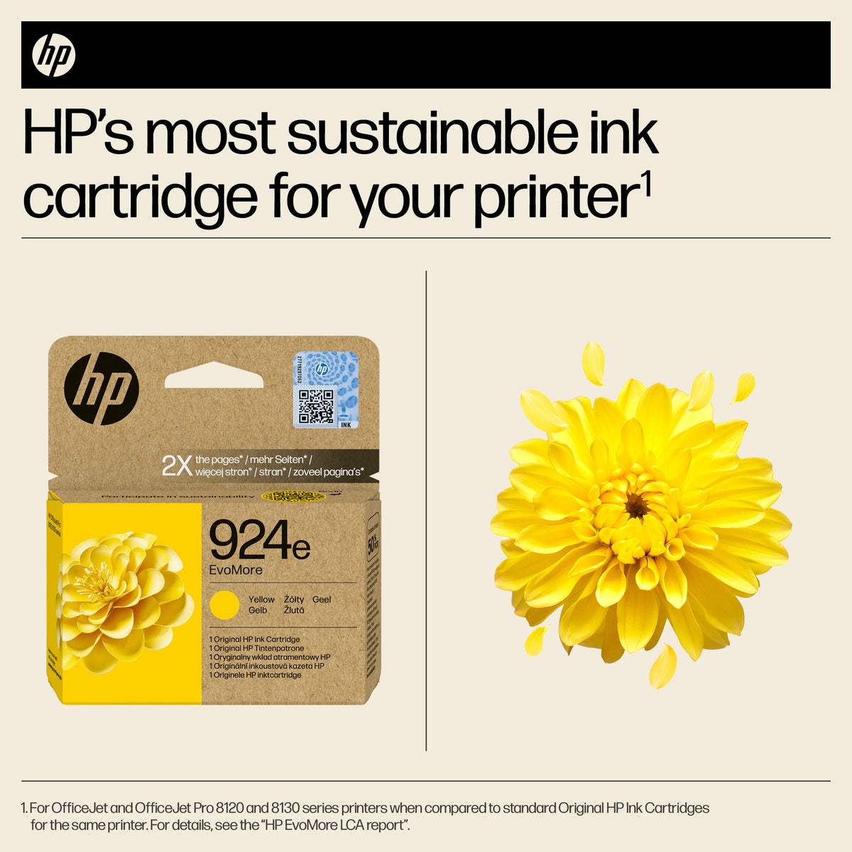 HP 4K0U9NE/924E Ink cartridge yellow EvoMore, 800 pages ISO/IEC 19752 9ml for HP OJ Pro 8120/e