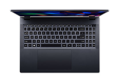 Acer TravelMate P4 TMP416-52G-TCO-51EJ Intel® Core™ i5 i5-1335U Laptop 40.6 cm (16") WUXGA 16 GB DDR4-SDRAM 512 GB SSD NVIDIA GeForce RTX 2050 Wi-Fi 6 (802.11ax) Windows 11 Pro German Blue