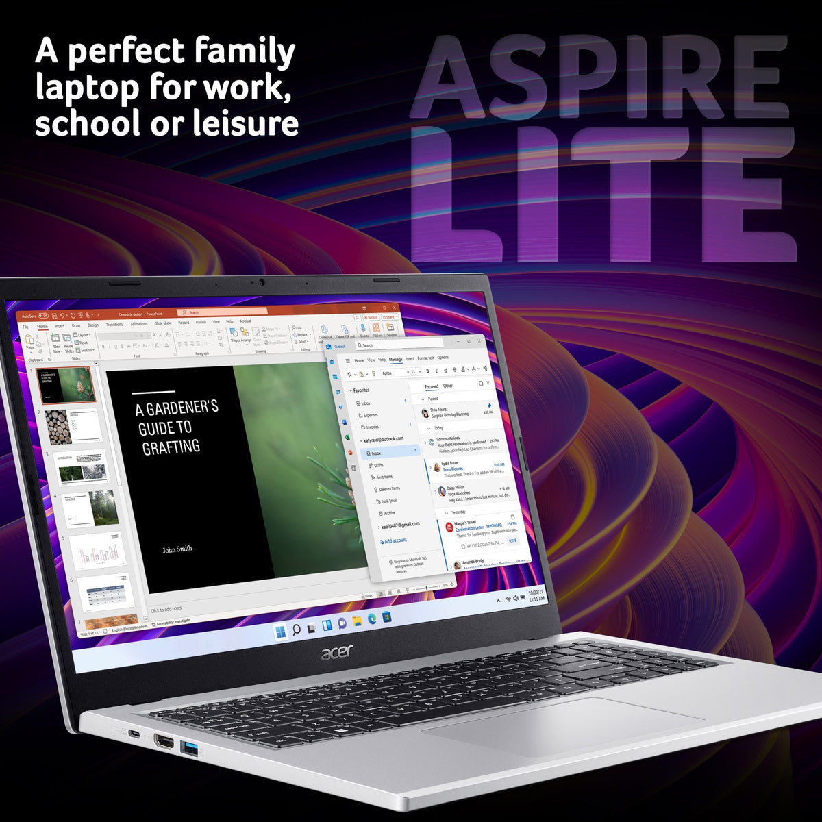 Acer Aspire Lite AL15-61P-R1JN AMD Ryzen 7 8840HS 16GB RAM 512GB SSD 15.6" Full HD Windows 11 Home Laptop - Silver
