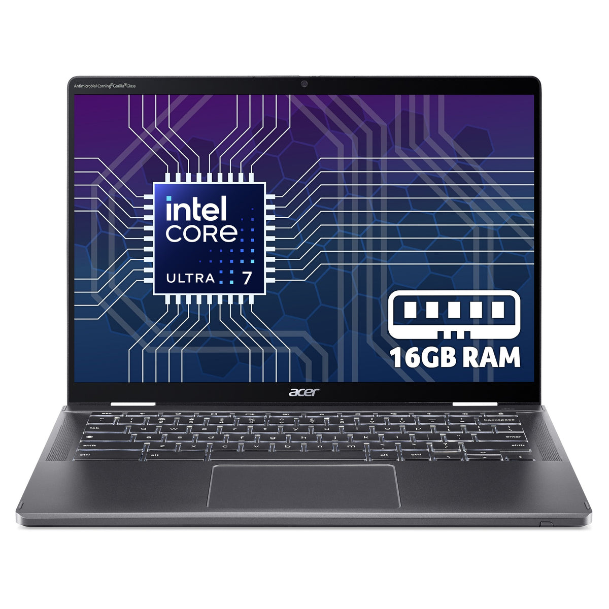 Acer Chromebook Enterprise Spin 714 Plus Spin 714 convertible (CPE794-1N) - Intel Core Ultra 7, 16GB RAM, 512GB SSD, 14" WUXGA touchscreen, Chrome OS