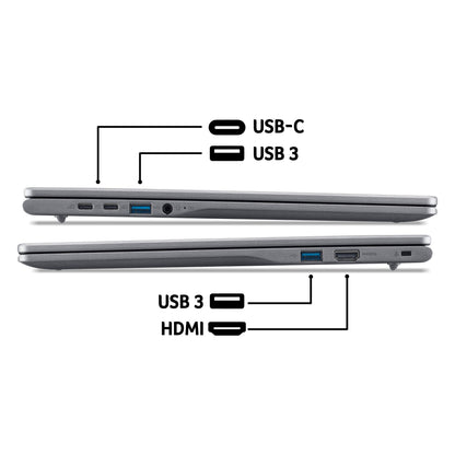 Acer Chromebook Plus 516 Intel Core i3-1315U 8GB RAM 128GB UFS 16" Chrome OS Laptop