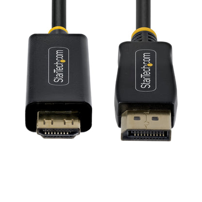StarTech.com 2m DisplayPort to HDMI Adapter Cable with Gripping Connectors, 4K 60Hz, HDR, Uni-Directional DP to HDMI Video Converter, DP Desktop to HDMI Monitor