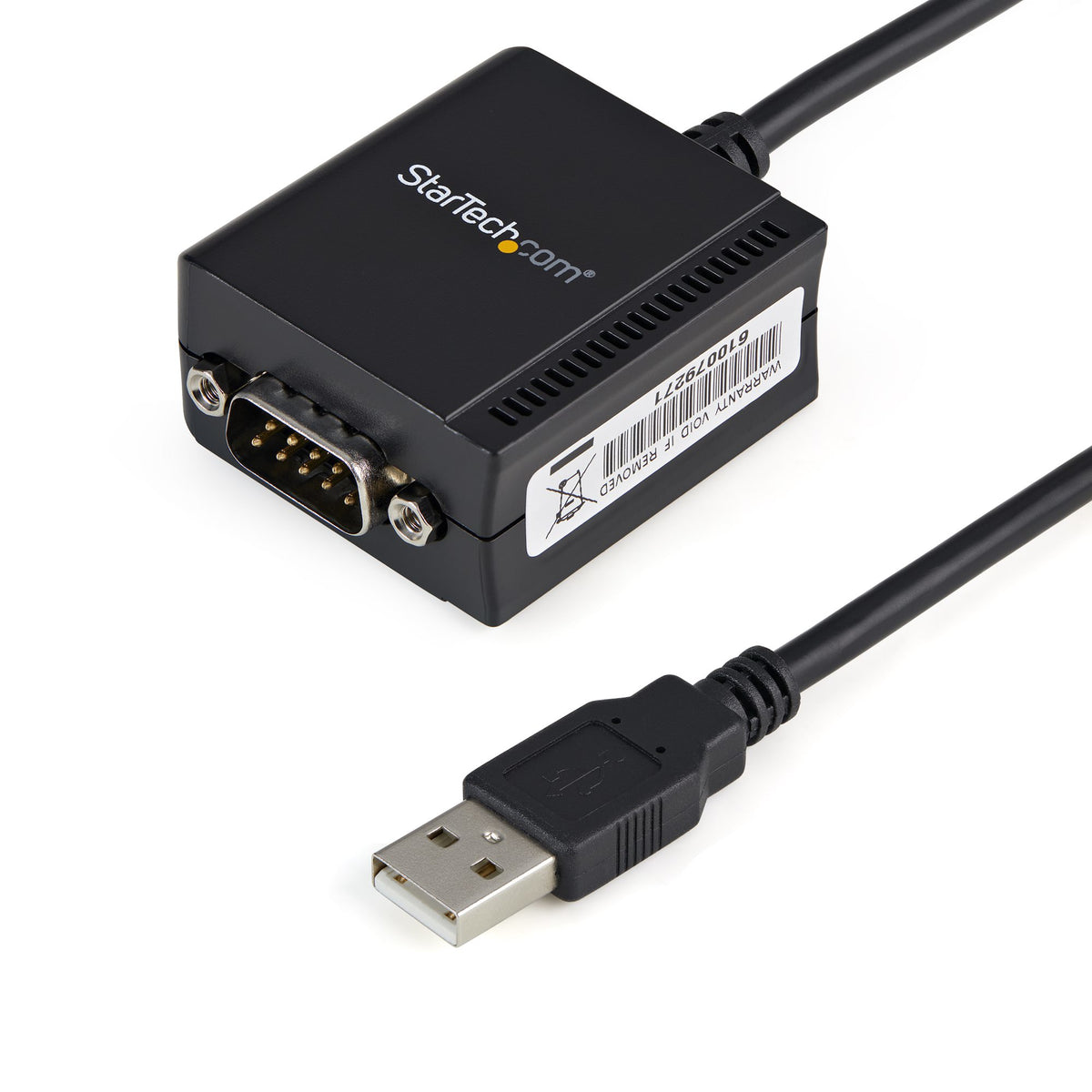 StarTech.com 6ft (1.8m) 1-Port FTDI USB to Serial RS232 Adapter Cable with COM Retention, USB to RS232 Adapter - TAA