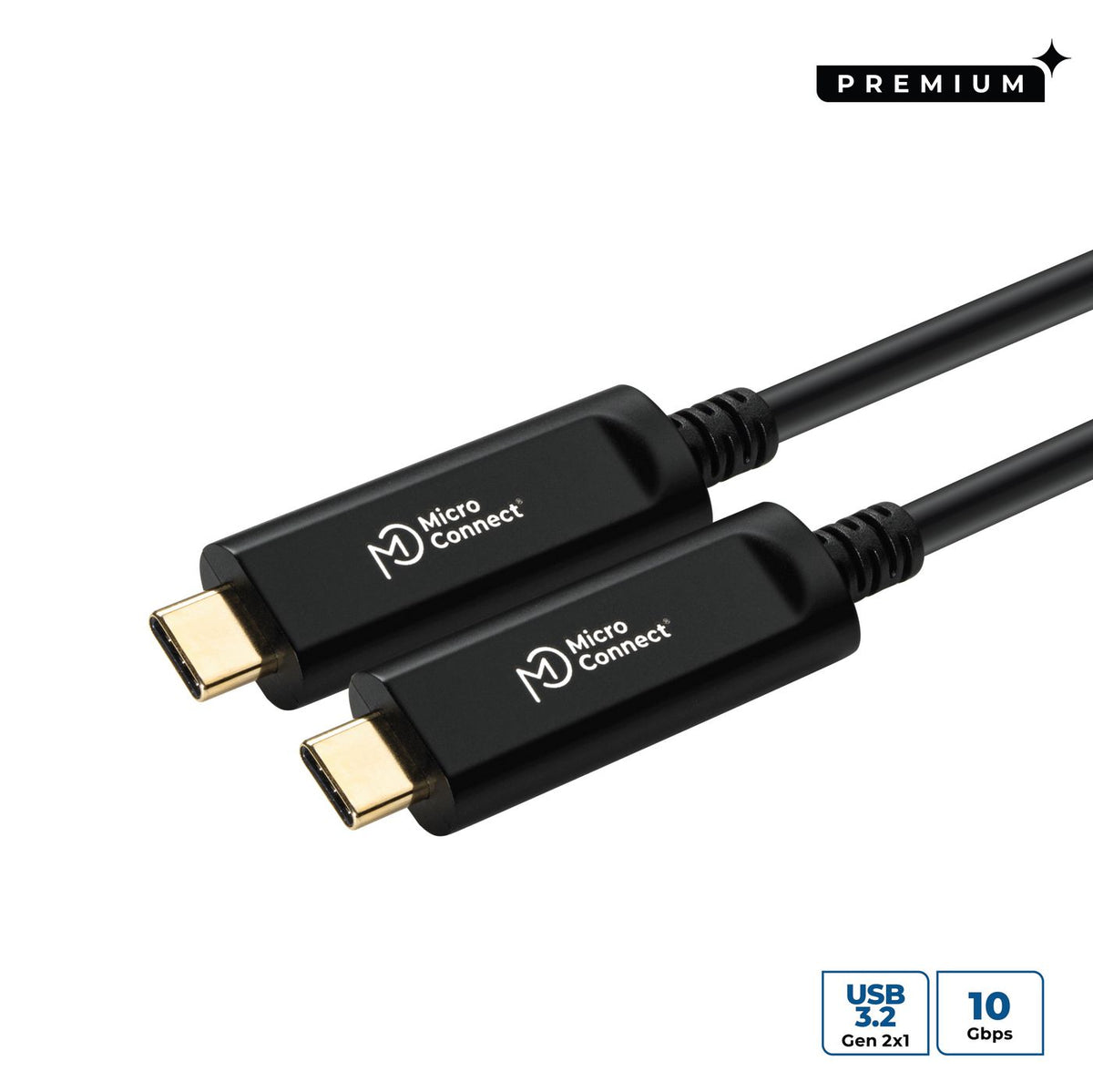 Microconnect MC-USB3.1CC10OP USB cable USB 3.2 Gen 2 (3.1 Gen 2) 10 m USB C Black