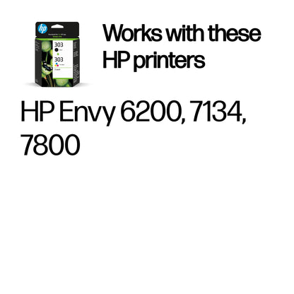 HP 3YM92AE/303 Printhead cartridge multi pack black + color 4ml Pack=2 for HP Envy Photo 6230/e