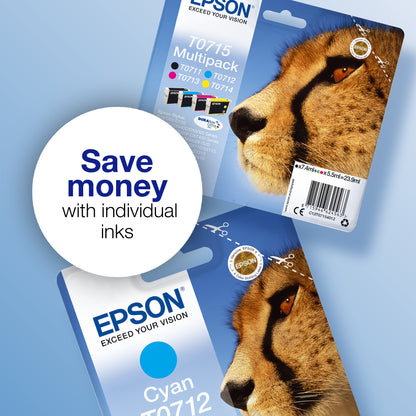 Epson C13T07154012/T0715 Ink cartridge multi pack Bk,C,M,Y 7,4ml+3x5,5ml Pack=4 for Epson Stylus BX 310/600/D 120/D 78/S 20