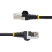 StarTech.com 1m CAT6a Ethernet Cable - Black - Low Smoke Zero Halogen (LSZH) - 10GbE 500MHz 100W PoE++ Snagless RJ-45 w/Strain Reliefs S/FTP Network Patch Cord