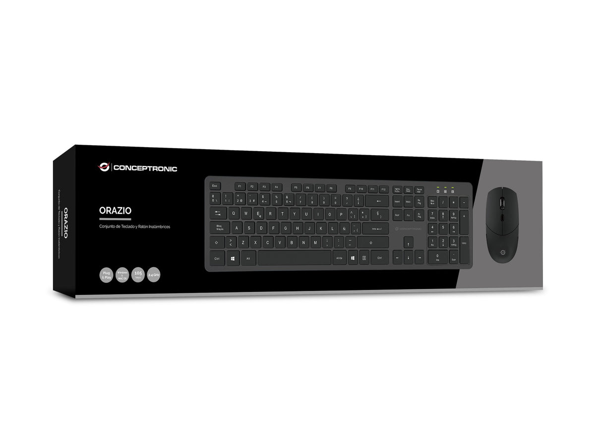 Conceptronic Wireless Keyboard & Mouse Kit, Spanish layout