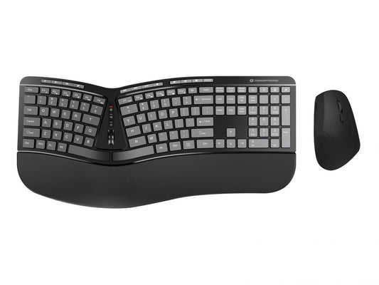 Conceptronic ERGO Wireless Ergonomic Keyboard & Mouse Kit, QWERTY EN (US)