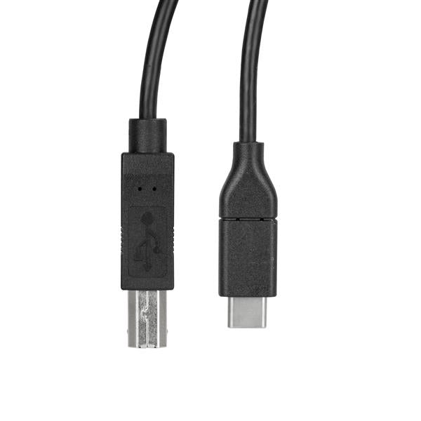 StarTech.com 10ft (3m) USB-B to USB-C Cable, Data Cord, USB 2.0, USB-C Data Transfer Cable