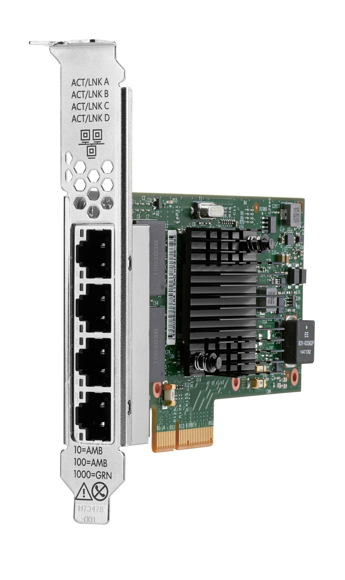 Hewlett Packard Enterprise Ethernet Adapter 1Gb 4-port BASE-T Ethernet 1Gb 4-port BASE-T I350-T4, Internal, Wired, PCI Express, Ethernet, 1000 Mbit/s